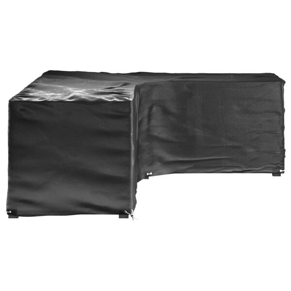 vidaXL Ulkokalustesuojat 2 kpl L-muoto 16 purjerengasta 260x210x80 cm