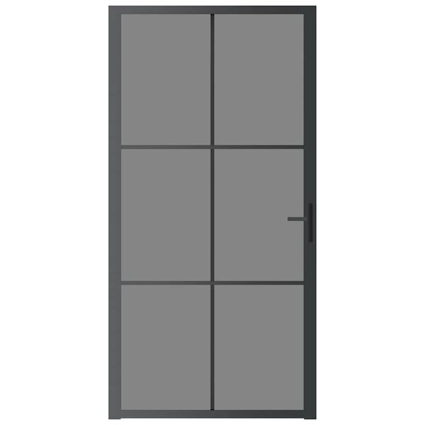 vidaXL Sisäovi 102,5x201,5 cm musta ESG-lasi ja alumiini