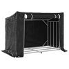 vidaxL Polttopuuteline sadesuojalla 151x80,5x110,5 cm galvanoitu ter&auml;s