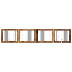 vidaXL Koiraportti jaloilla 4 pcs Vanha puu 100 x 80 cm Tekninen puu
