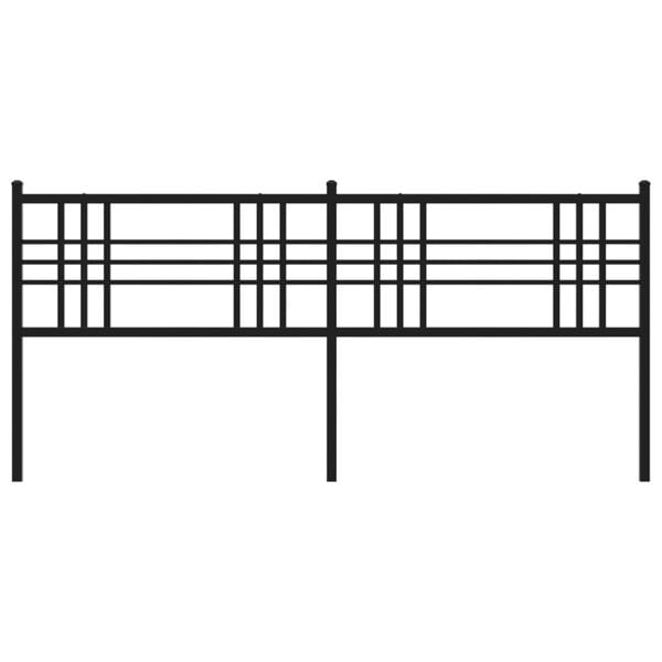 vidaXL Metallinen vaihtop&auml;&auml;ty musta 200 cm