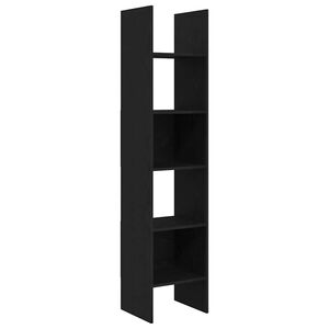 vidaXL Kirjahylly 5 tasoa 40 x 35 x 180 cm Tekninen puu Musta tammi.