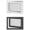 vidaXL Kellari-ikkuna RISOR 80 x 70 cm PVC ja lasi Antrasiitti