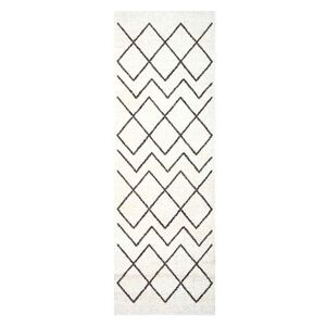 vidaXL Keitti&ouml;matto Valkoinen 180 x 60 cm Sametti