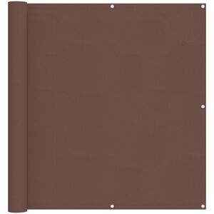 vidaXL Parvekkeen Verho 110 x 400 cm Oxford-kangas Suorakaide Ruskea