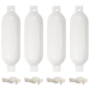 vidaXL Veneen lepuuttaja 4 kpl valkoinen &Oslash; 14x50 cm PVC