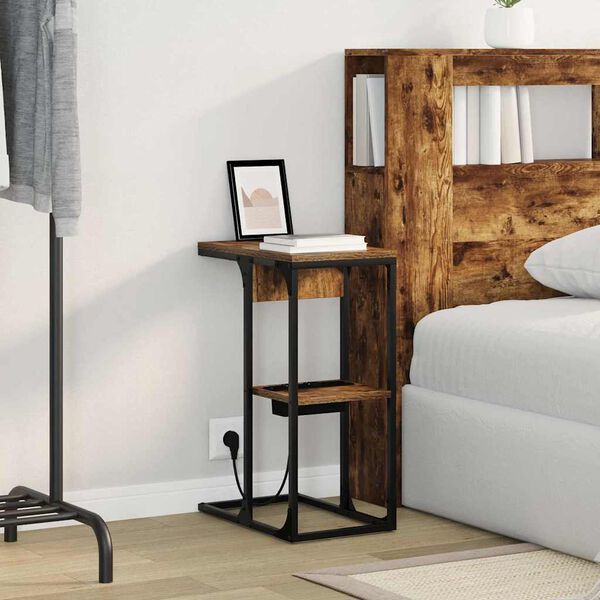 vidaXL Y&ouml;p&ouml;yt&auml;kaappi Savup&auml;hkin&auml; 41,5 x 26 x 60,5 cm Tekninen puu