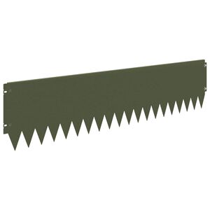vidaXL Nurmireunus 10 kpl 103 x 25 cm Ter&auml;s Oliivinvihre&auml;