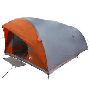 vidaXL Tunneliteltta Harmaa ja oranssi 500 x 348 x 200 cm taffeta