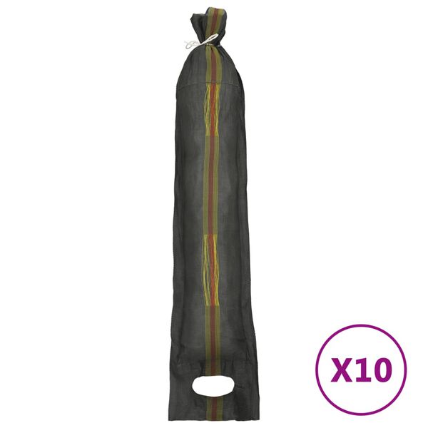 vidaXL Hiekkas&auml;kit 10 kpl tummanvihre&auml; 103x25 cm HDPE