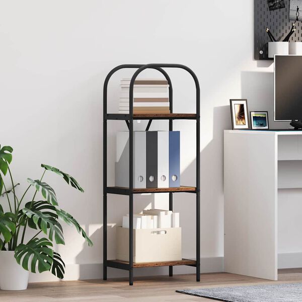 vidaXL Kirjahylly Vanha puu 40 x 30 x 109 cm Tekninen puu