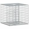 vidaXL Gabion Kohotettu Peti 60 x 60 x 55 cm Galvanoitu ter&auml;s Hopea