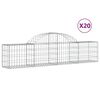 vidaXL Kaarevat kivikorit 20 kpl 200x30x40/60 cm galvanoitu rauta