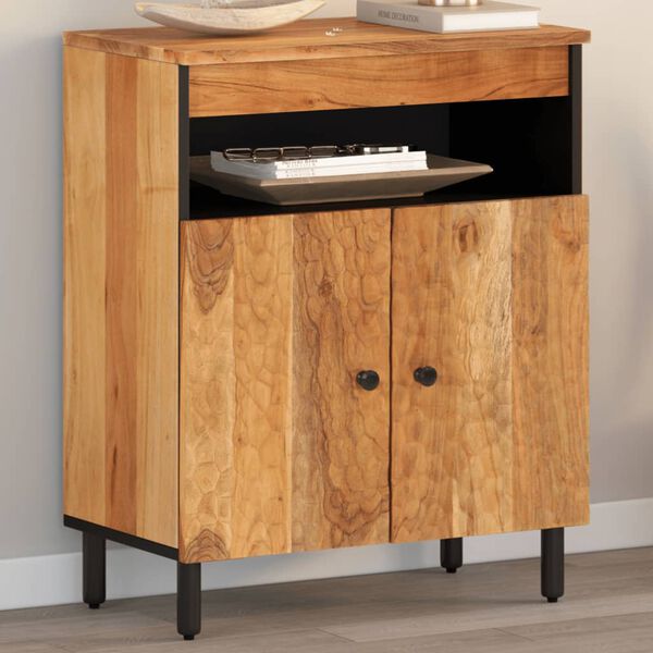 vidaXL Sivukaappi 60x33x75 cm t&auml;ysi akasiapuu