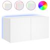vidaXL TV-sein&auml;kaappi LED-valoilla valkoinen 80x35x41 cm
