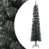 vidaXL Kapea tekojoulukuusi jalustalla vihre&auml; 240 cm PVC