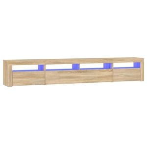 vidaXL TV-taso LED-valoilla Sonoma-tammi 240x35x40 cm