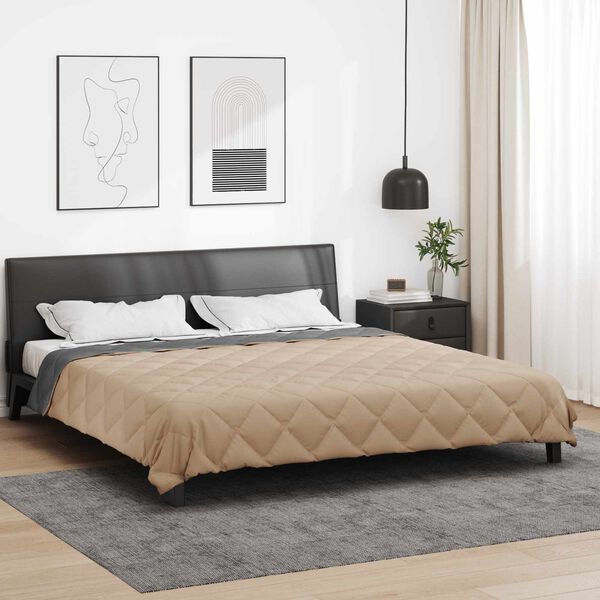 vidaXL Kes&auml;peitto Antrasiitti ja taupe 220 x 240 cm Mikrokuitu