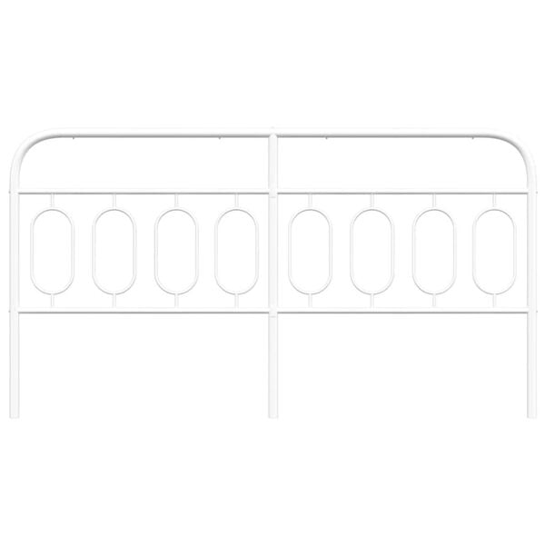 vidaXL Metallinen vaihtop&auml;&auml;ty valkoinen 183 cm