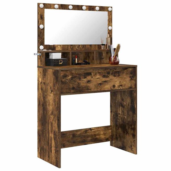 vidaXL Makuuhuoneen meikkip&ouml;yd&auml;t Savup&auml;hkin&auml; 80 x 39,6 x 135 cm