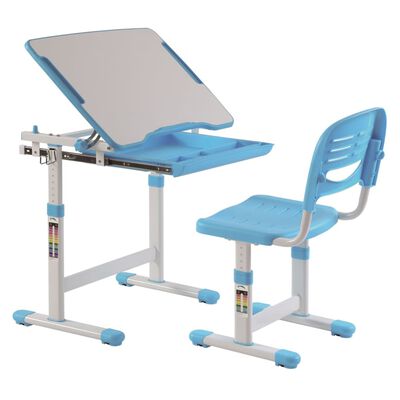 Vipack Säädettävä lasten työpöytä Comfortline 201 tuolilla sinivalk.