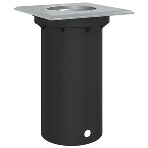 vidaXL Maavalaisin neli&ouml; musta 10,5x10,5 cm painevalettu alumiini