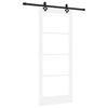 vidaXL Liukuovi Valkoinen 83 x 202 cm T&auml;ysi m&auml;nty ja lasi