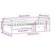 vidaXL Sängynrunko ilman patjaa valkoinen 90x190 cm täysi mänty