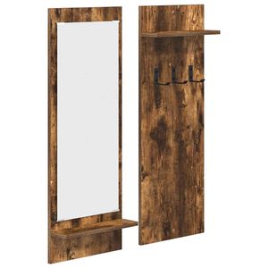 vidaXL Sein&auml;lle asennettava takkihylly Savup&auml;hkin&auml; 70 x 10 x 90 cm