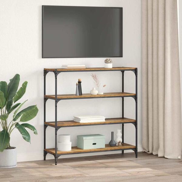 vidaXL Kirjahylly Vanha Puu 100 x 33 x 100 cm