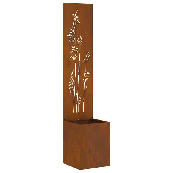 vidaXL Puutarhan yksityisyyden verho Kukallinen Ruosteinen 32 x 140 cm