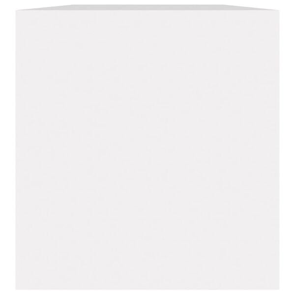 vidaXL Vinyylilevyjen s&auml;ilytyslaatikko valk.71x34x36 cm tekninen puu