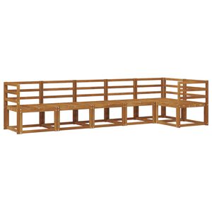 vidaXL Ulkosohvakokoelma 6 pcs Luonnollinen Tihe&auml; akasiapuu
