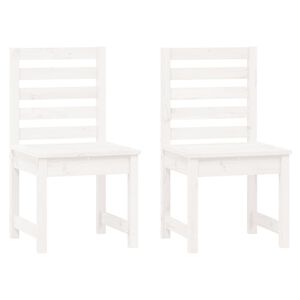 vidaXL Puutarhatuolit 2 kp valkoinen 50x48x91,5 cm t&auml;ysi m&auml;nty