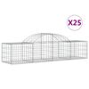 vidaXL Kaarevat kivikorit 25 kpl 200x50x40/60 cm galvanoitu rauta