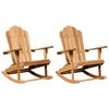 vidaXL Adirondack keinutuoli 2 kpl Ruskea T&auml;ysi Tiikki