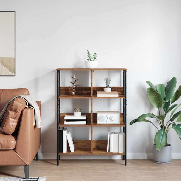 vidaXL Kirjahylly Vanha Puu 82 x 32 x 112 cm Tekninen puu