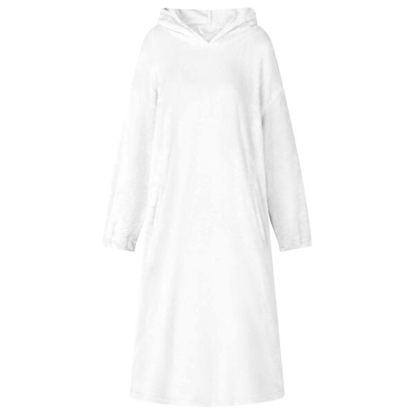 vidaXL Viltti-huppari Valkoinen l Flanelli