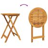 vidaXL Puutarhan Bistro Set 3 pcs Ruskea täysi akaasiapuu