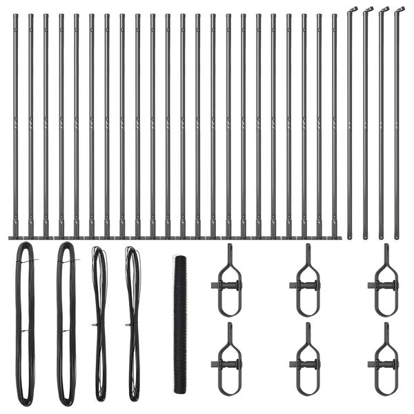 vidaXL Aitalatu Harmaa 50 x 1,4 m (50 mm verkko) Ter&auml;st&auml; ja PVC:t&auml;