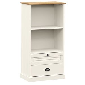 vidaXL Kirjahylly VIGO valkoinen 60x35x114,5 cm t&auml;ysi m&auml;nty