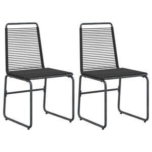 vidaXL Puutarhatuolit 2 pcs Musta 48 x 55 x 89,5 cm Rottinki