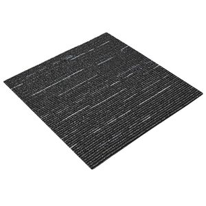 vidaXL Matto laatta Raidallinen Musta 50 x 50 cm 4 pcs PP ja Bitumi