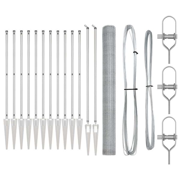 vidaXL Aitalatu Hopea 25 x 1,6 m (25 mm verkko) Ter&auml;s