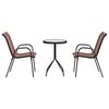 vidaXL Puutarhan Bistro Set 3 pcs Ruskea Ter&auml;s