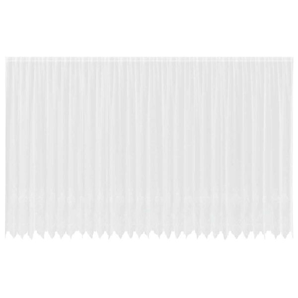vidaXL Verkkoverho verhoilla Valkoinen 300 x 750 cm Polyesteri