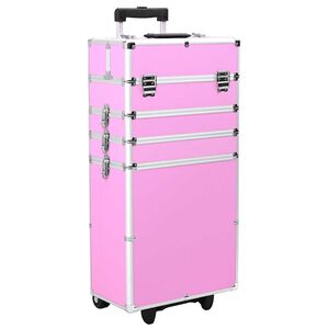 vidaXL Meikkivaunu alumiini pinkki