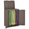 vidaXL Roskakori 2 ovella ruskea 65x45x88 cm PP