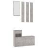 vidaXL Eteisen s&auml;ilytysyksikk&ouml; betoninharmaa 100x25x76,5 cm lastulevy