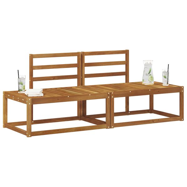 vidaXL Ulkomoduulisohva 2 Kappale Luonnollinen 182,5 x 63 x 73 cm